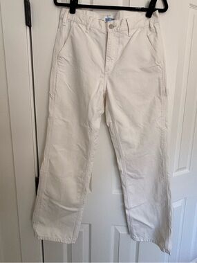 Straight Leg White Women’s Pants - Unbranded